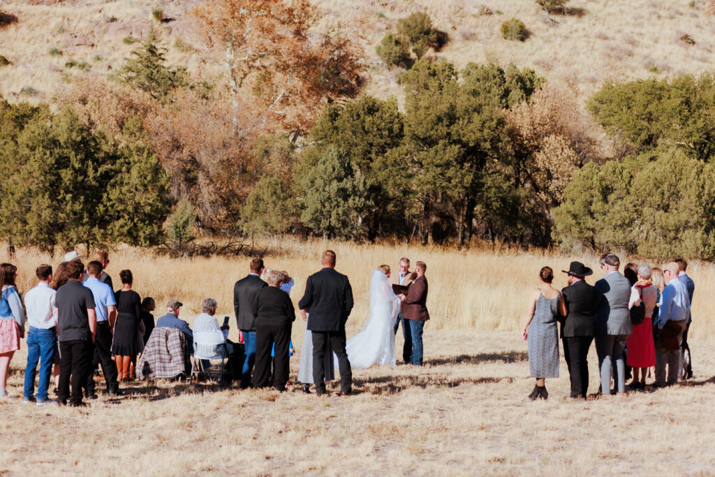 intimate ceremony at faraway ranch captured by willcox wedding photographer