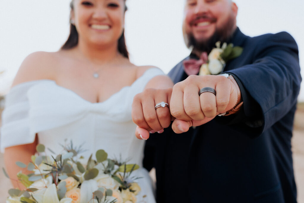 bride and groom rings