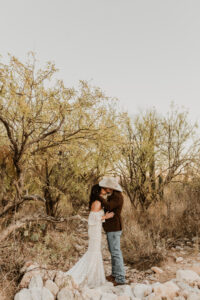 Desert landscape at Sabino Canyon for an elopement ceremony