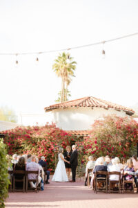 bride and groom at wedding ceremony in tucson az