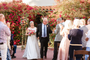 Bride and groom walking back down the aisle