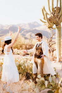 the first look before a tucson micro wedding
